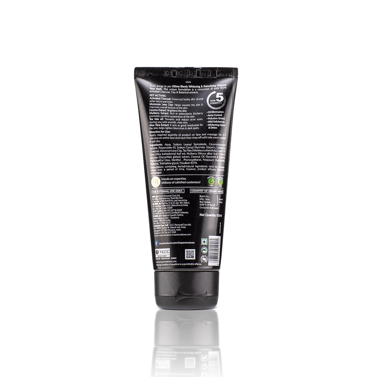 VLCC Ultimo Blends Charcoal Face Wash for Whitening and Detoxifying - 100 ml - Image 5 - Buy from Indicrest