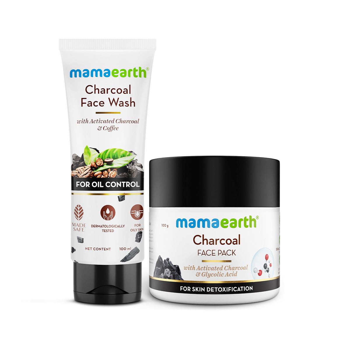 Mamaearth Charcoal Oil Control Combo, 100ml + 100 g - Buy from Indicrest