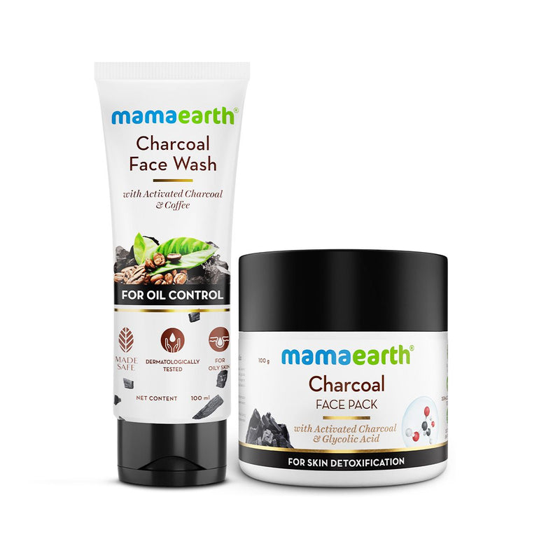Mamaearth Charcoal Oil Control Combo, 100ml + 100 g - Buy from Indicrest