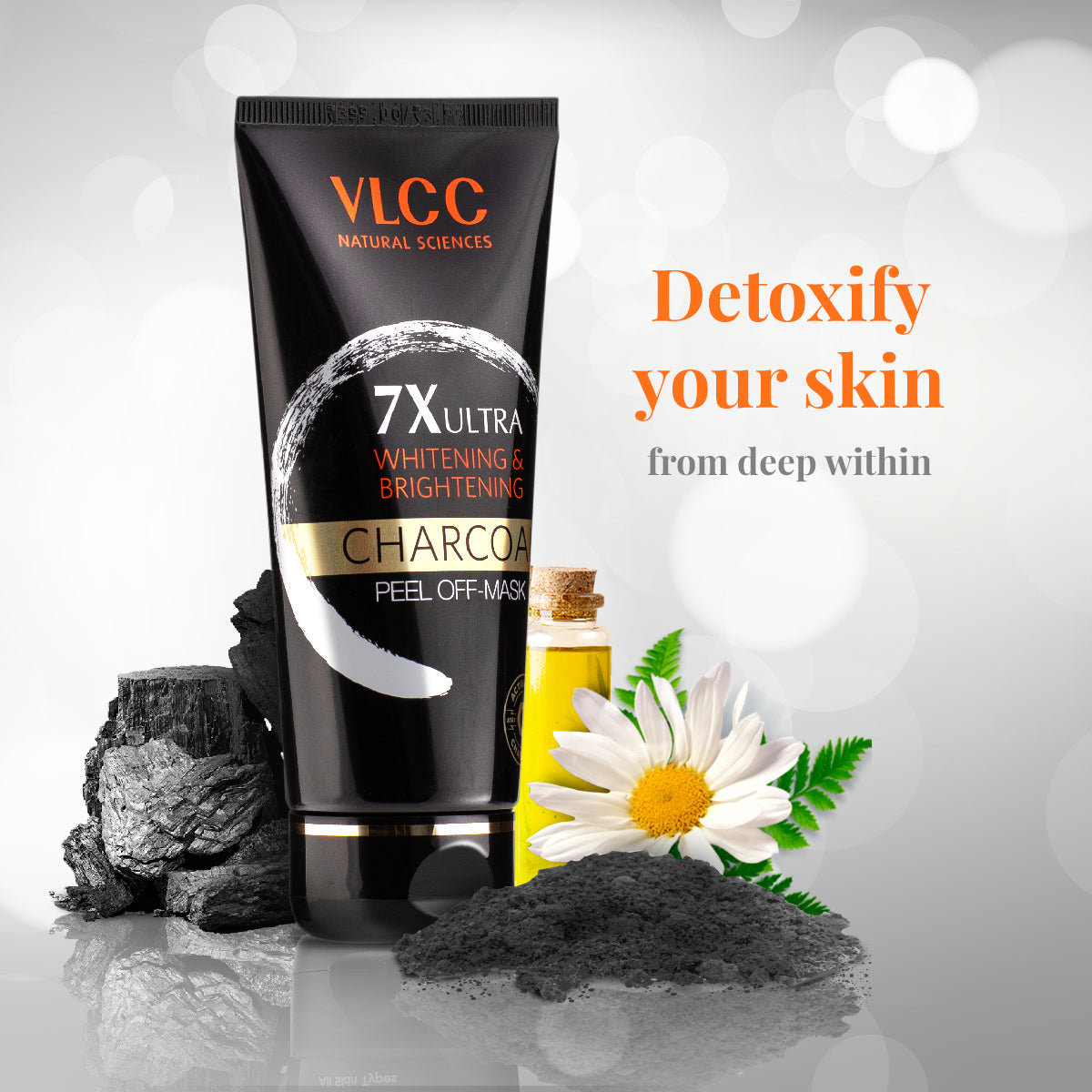 VLCC 7X Ultra Whitening and Brightening Charcoal Peel Off Mask - 100 g - Image 2 - Buy from Indicrest