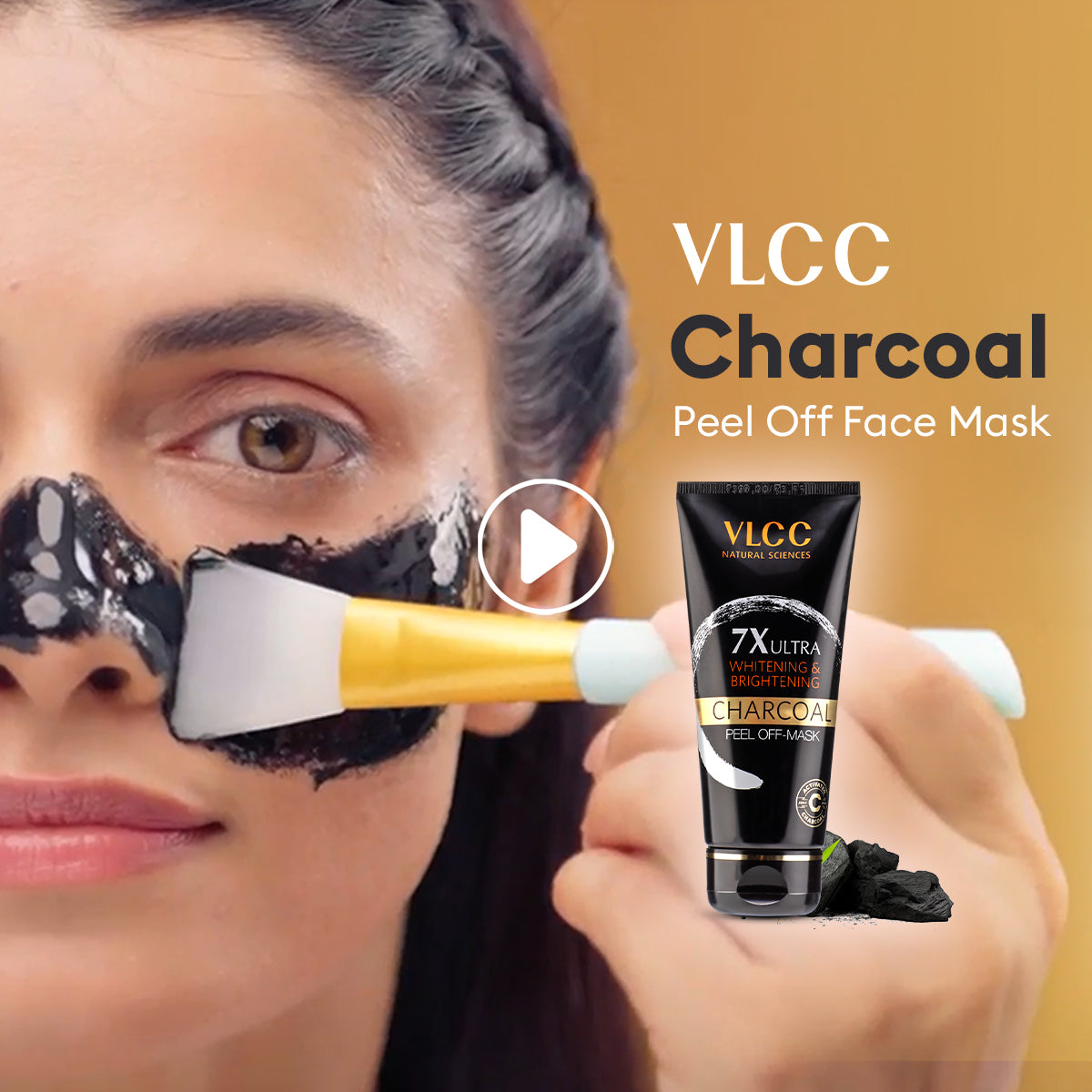 VLCC 7X Ultra Whitening and Brightening Charcoal Peel Off Mask - 100 g - Image 6 - Buy from Indicrest