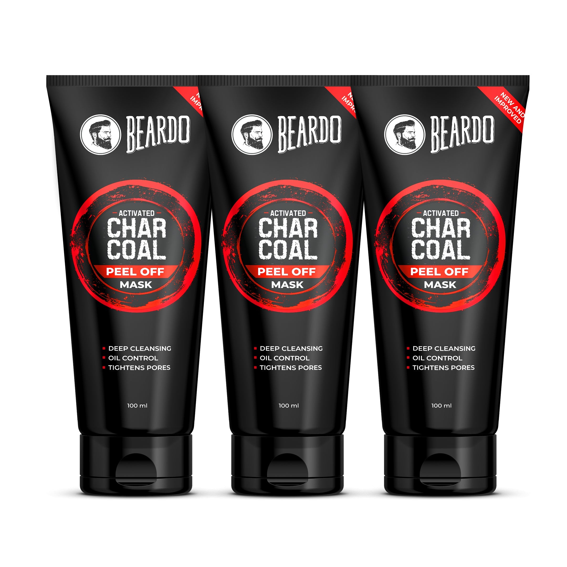 Beardo Activated Charcoal Peel Off Mask, Pack of 3 - Buy from Indicrest