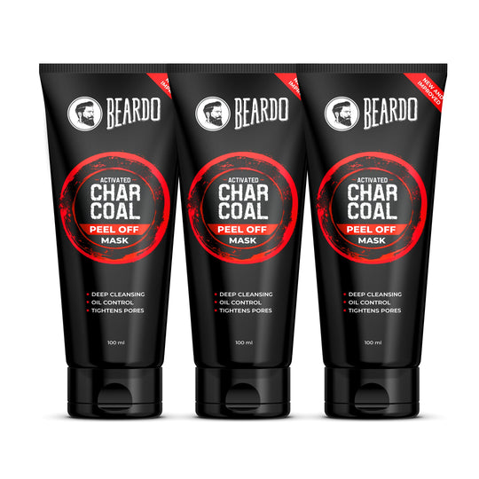 Beardo Activated Charcoal Peel Off Mask, Pack of 3 - Buy from Indicrest