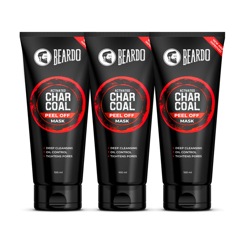 Beardo Activated Charcoal Peel Off Mask, Pack of 3 - Buy from Indicrest