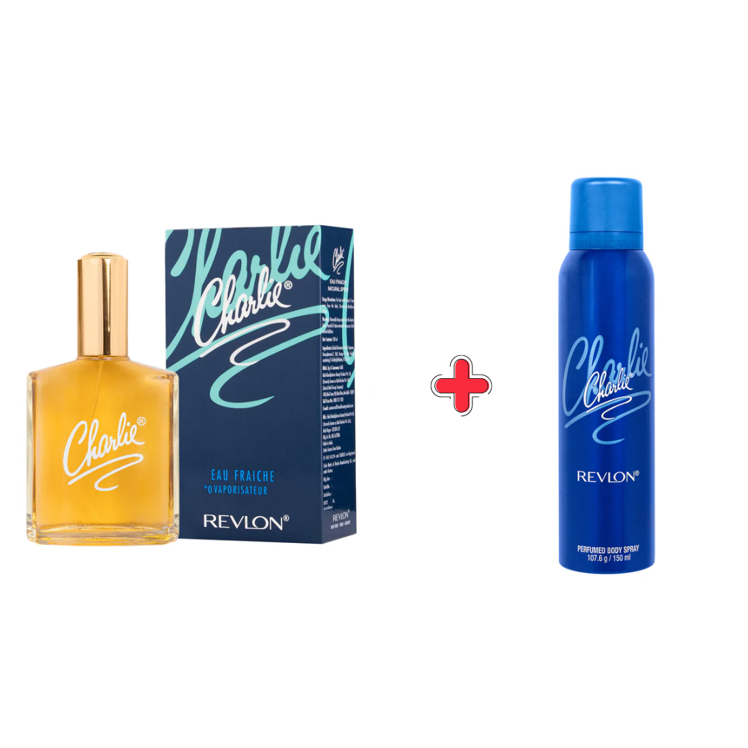 Revlon Charlie Blue EDT Perfume and Body Spray Combo Pack, 100+150ml - Buy from Indicrest