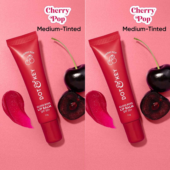 Dot & Key SPF 50+ Vitamin C + E Brightening Lip Balm - Pack of 2, (Cherry Pop) Buy at Indicrest