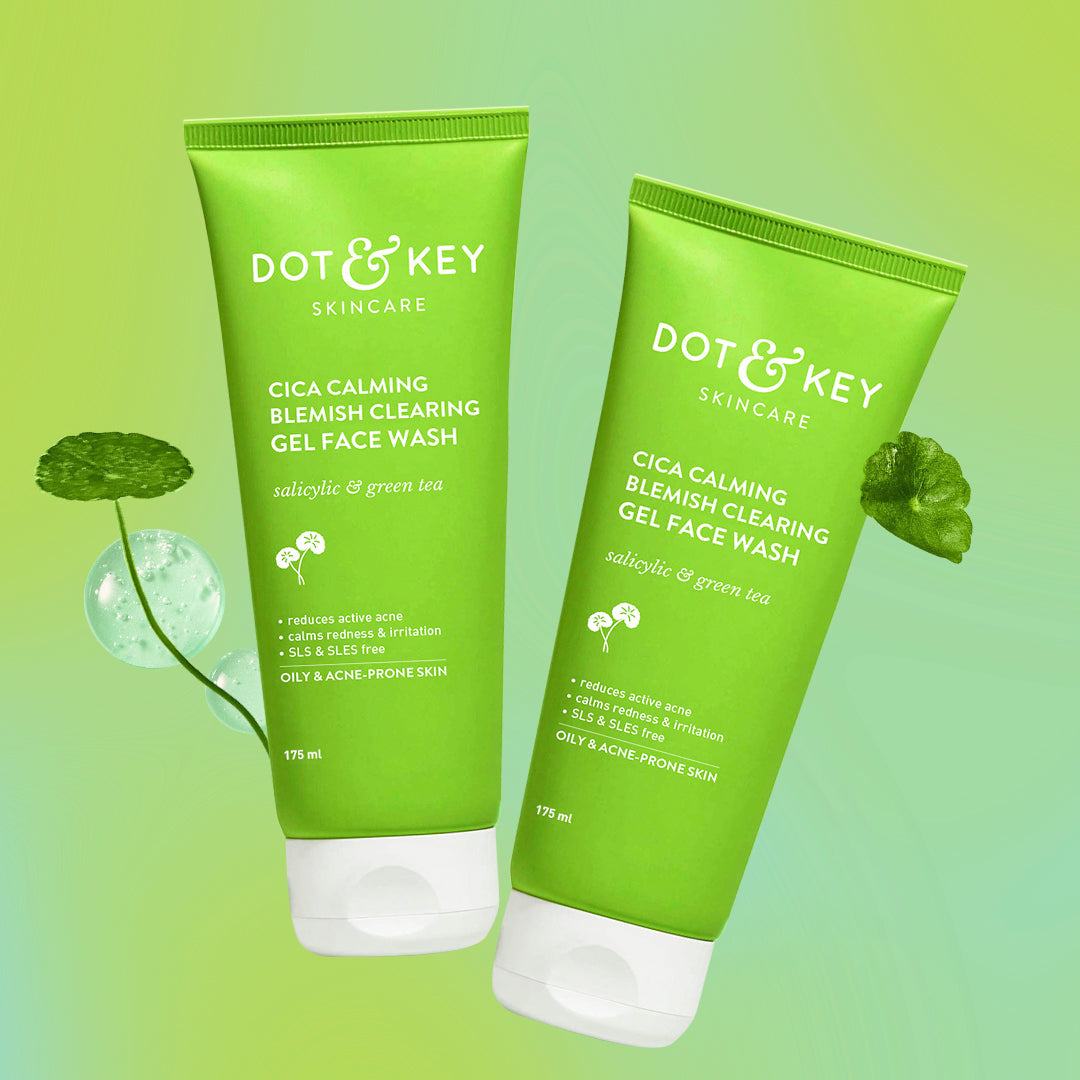 Dot & Key Cica + Salicylic Gel Face Wash - Pack of 2, (175ml)