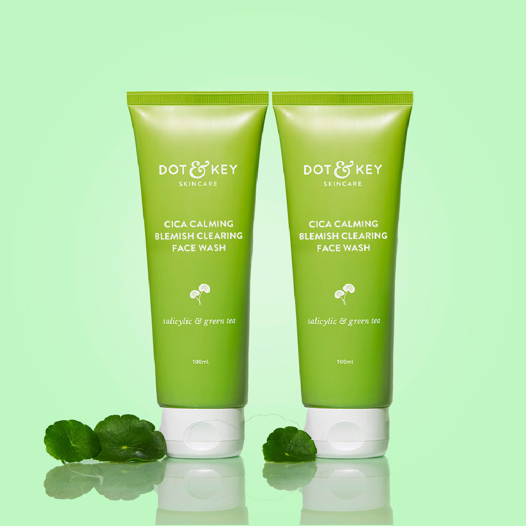 Dot & Key Cica + Salicylic Gel Face Wash 100g - Pack of 2, (200ml)