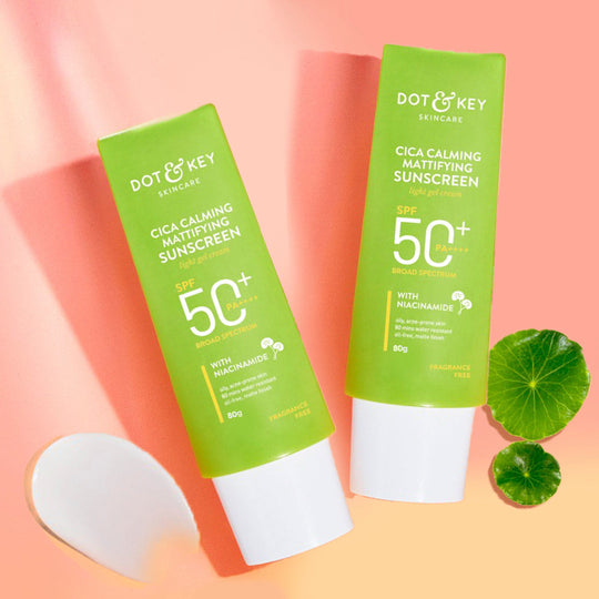 Dot & Key SPF 50+ Cica & Niacinamide Sunscreen - Pack of 2, (80g) Buy at Indicrest
