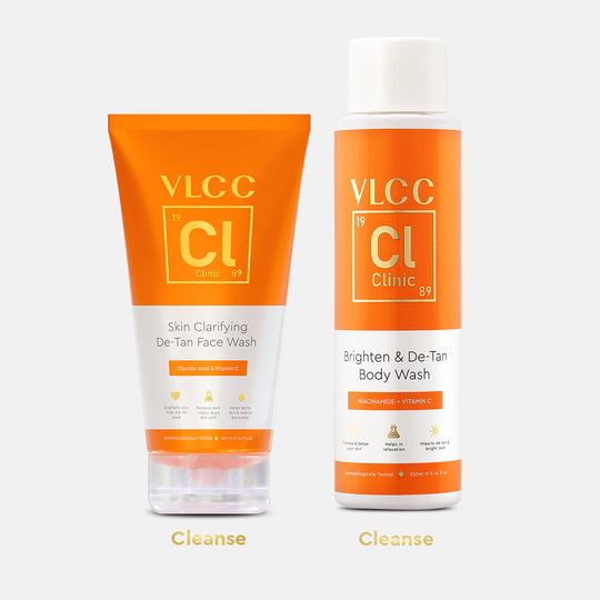 VLCC Skin Clarifying and Brightening Face and Body Wash Combo - Buy from Indicrest