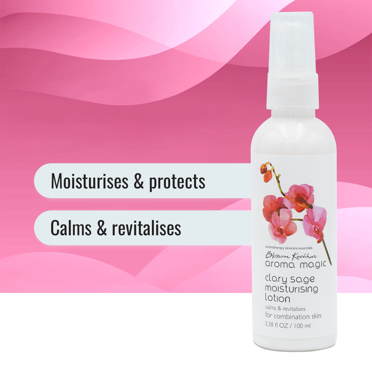 Aroma Magic Clary Sage Moisturising Lotion - Hydrate & Revitalise Skin, 100ml - Image 2 - Buy from Indicrest