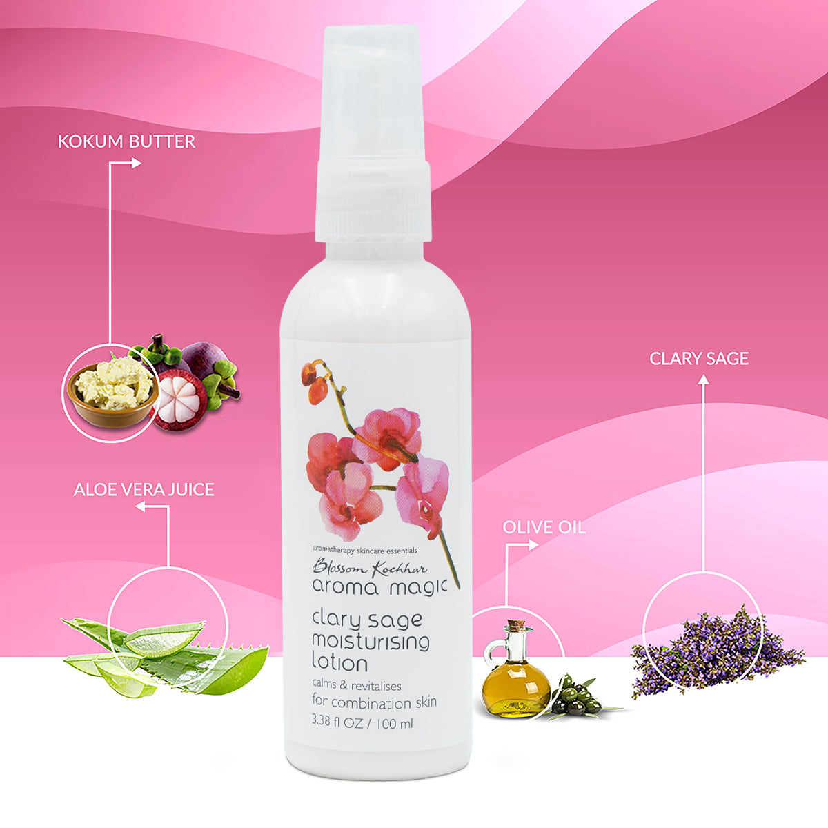 Aroma Magic Clary Sage Moisturising Lotion - Hydrate & Revitalise Skin, 100ml - Image 4 - Buy from Indicrest