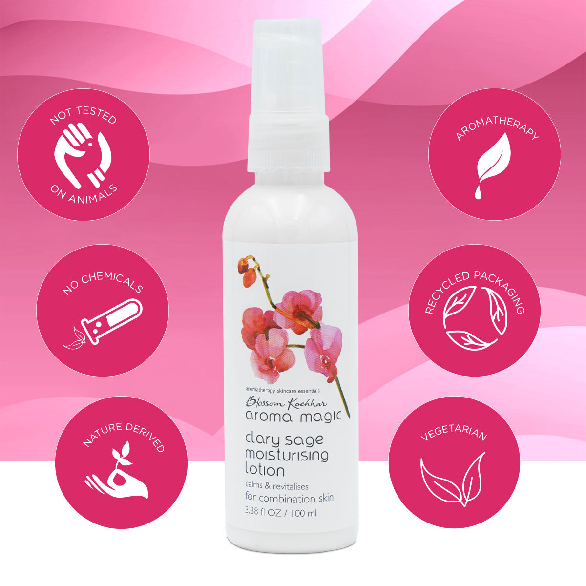 Aroma Magic Clary Sage Moisturising Lotion - Hydrate & Revitalise Skin, 100ml - Image 3 - Buy from Indicrest