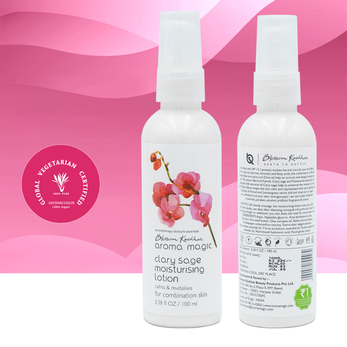 Aroma Magic Clary Sage Moisturising Lotion - Hydrate & Revitalise Skin, 100ml - Image 6 - Buy from Indicrest