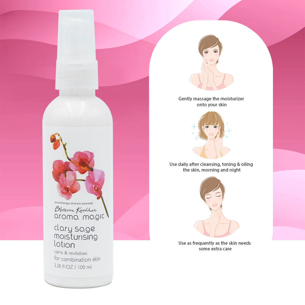 Aroma Magic Clary Sage Moisturising Lotion - Hydrate & Revitalise Skin, 100ml - Image 5 - Buy from Indicrest
