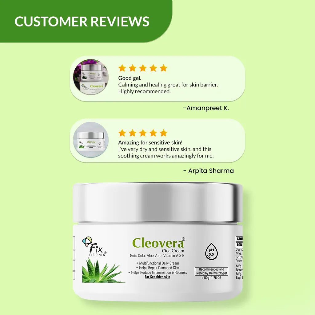 Fixderma Cleovera Cica Cream | Hydrates & Strengthens the Natural Skin Barrier, 50g - Image 5 - Buy from Indicrest