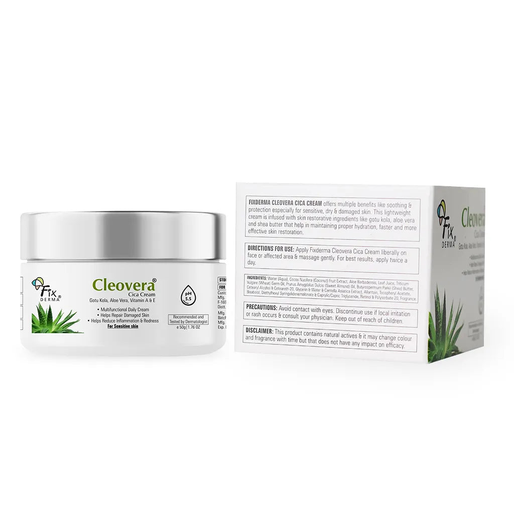 Fixderma Cleovera Cica Cream | Hydrates & Strengthens the Natural Skin Barrier, 50g - Image 7 - Buy from Indicrest