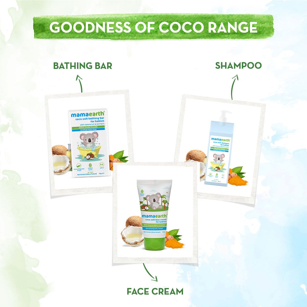 Mamaearth Coco Soft Bathing Bar for Babies with Coconut Oil & Turmeric for Babies, Pack of 2 X 75g - Image 5 - Buy from Indicrest