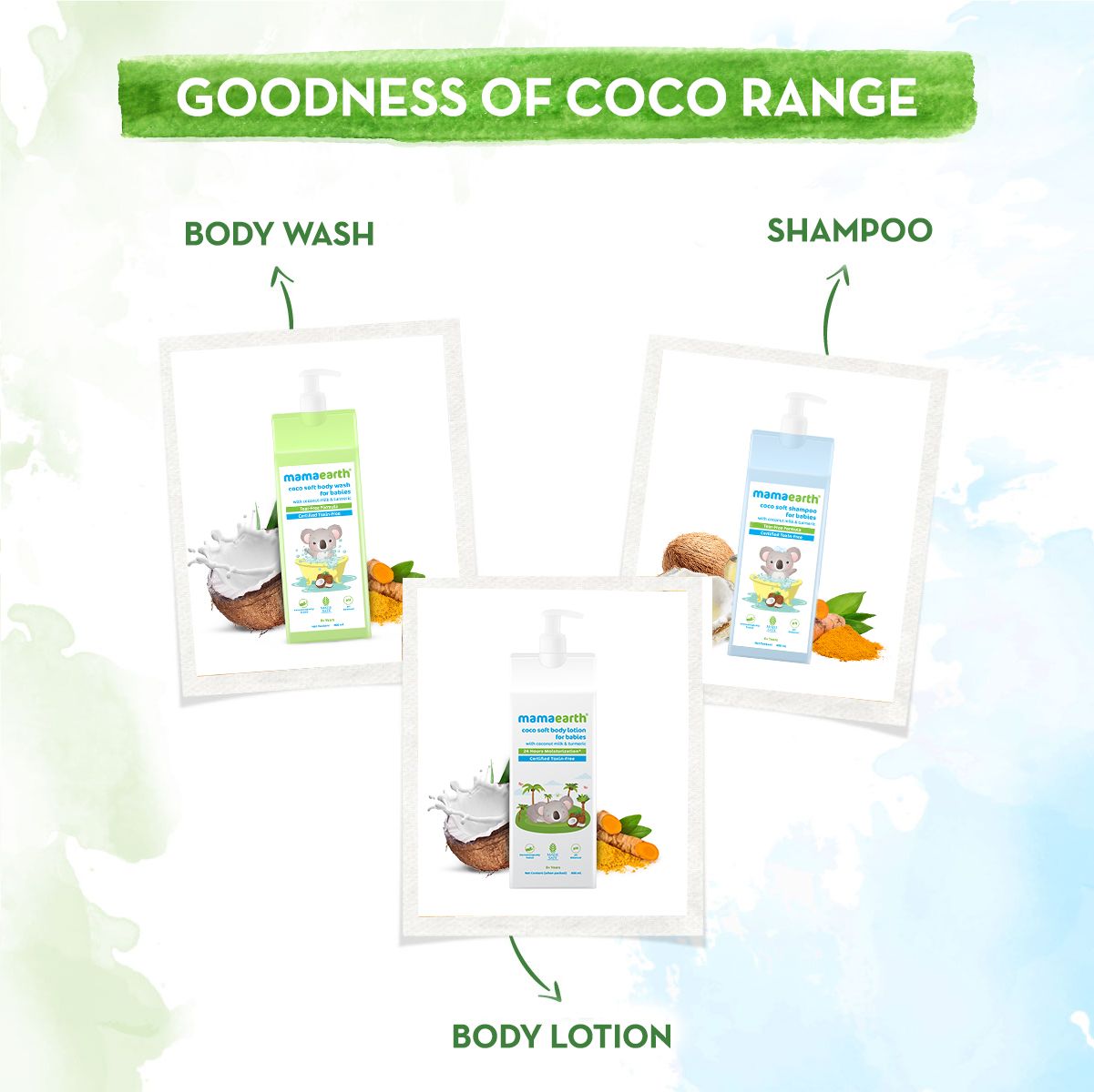 Mamaearth Coco Soft Body Wash For Babies With Coconut Milk & Turmeric, 400ml - Image 5 - Buy from Indicrest