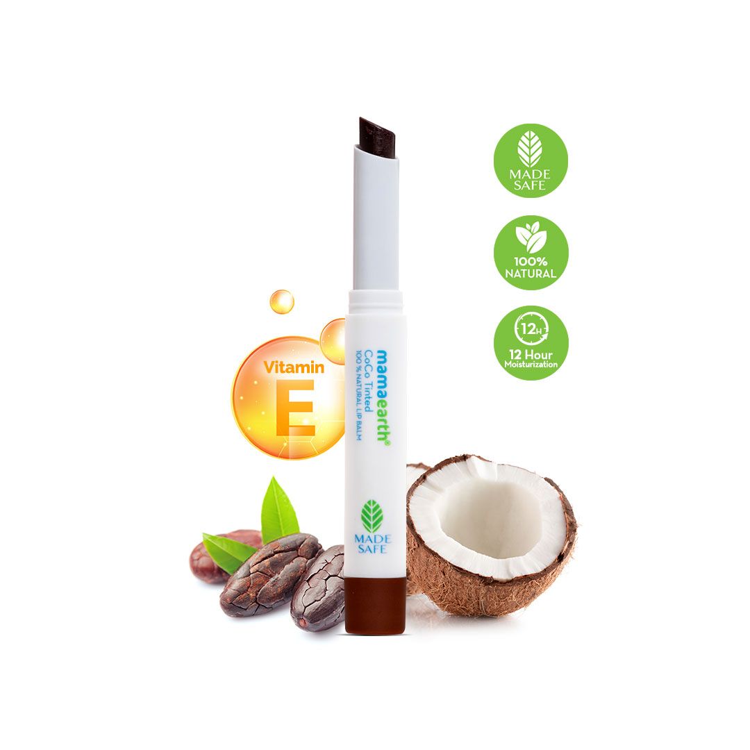 Mamaearth CoCo Tinted 100% Natural Lip Balm with CoCo and Vitamin E, 2g - Buy from Indicrest