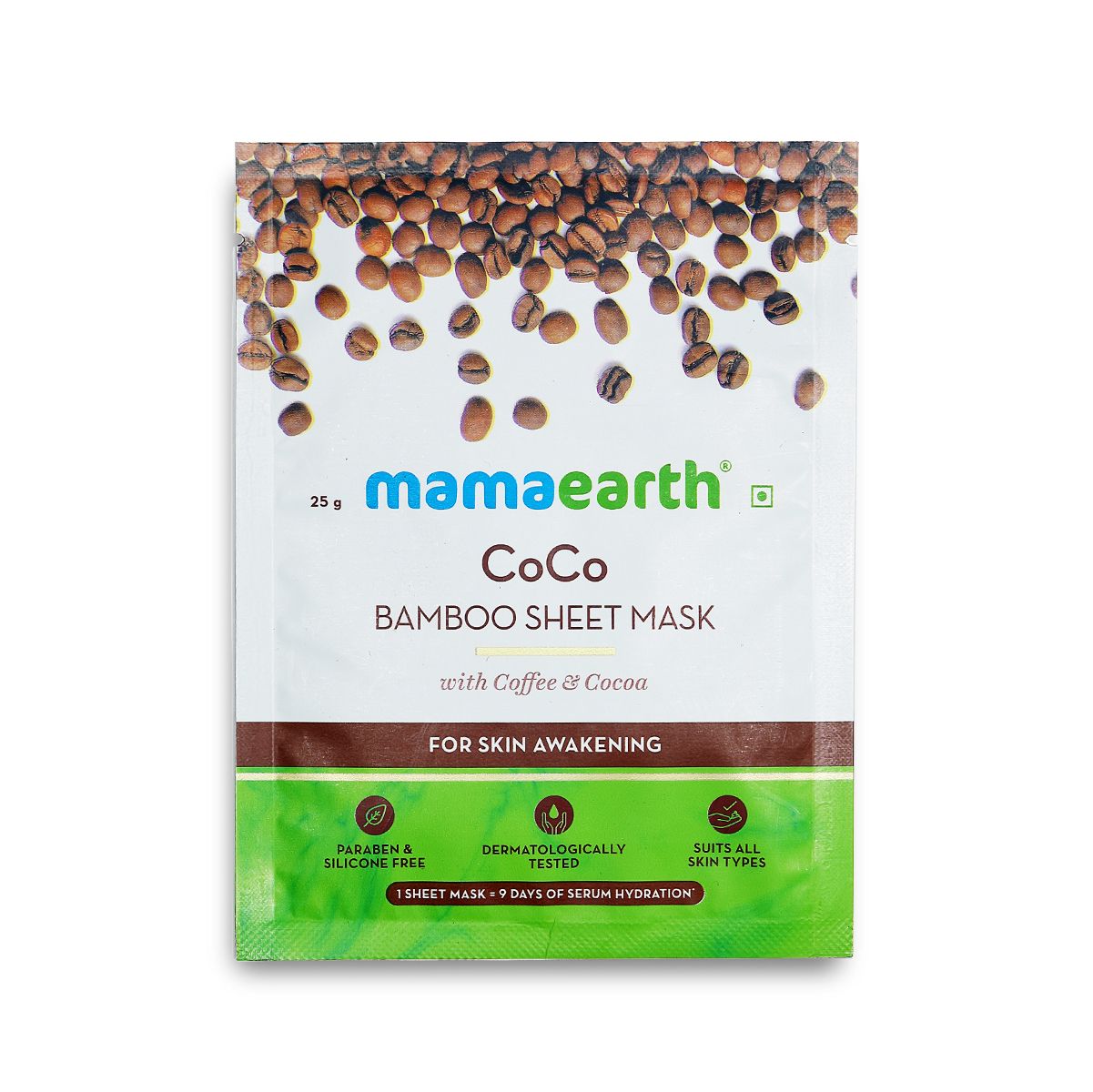 Mamaearth CoCo Bamboo Sheet Mask with Coffee and Cocoa for Skin Awakening, 25g - Image 3 - Buy from Indicrest