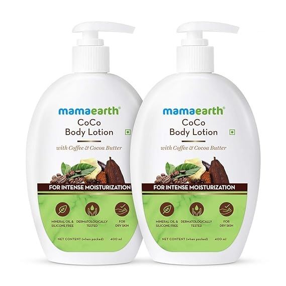 Mamaearth CoCo Body Lotion With Coffee and Cocoa for Intense Moisturization, , Pack of 2 X 400ml - Buy from Indicrest