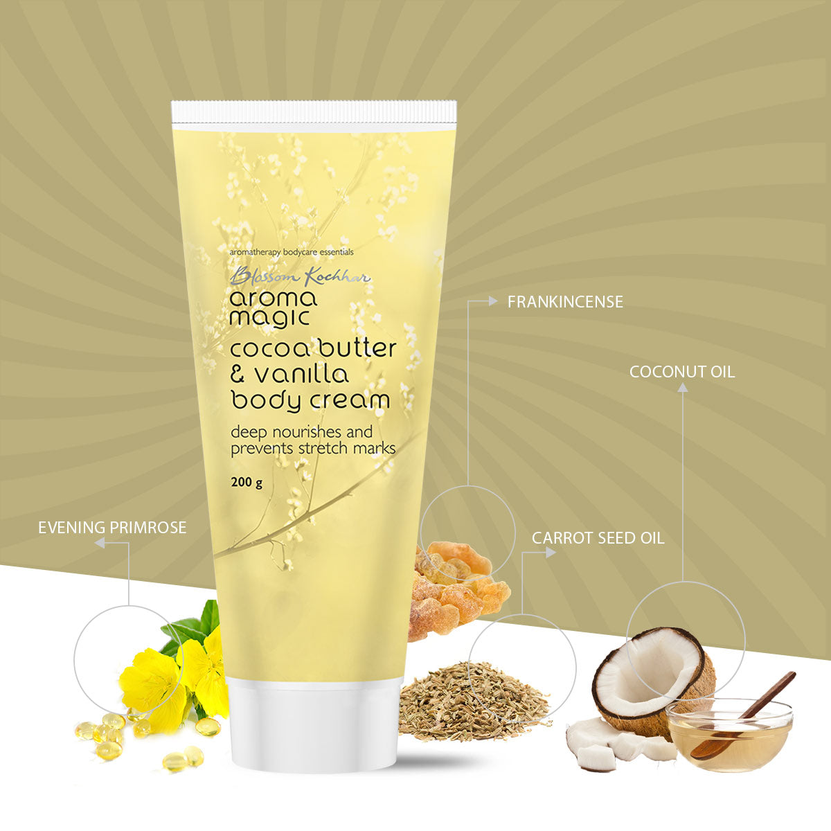 Aroma Magic Cocoa Butter & Vanilla Body Cream, 100gm - Image 3 - Buy from Indicrest