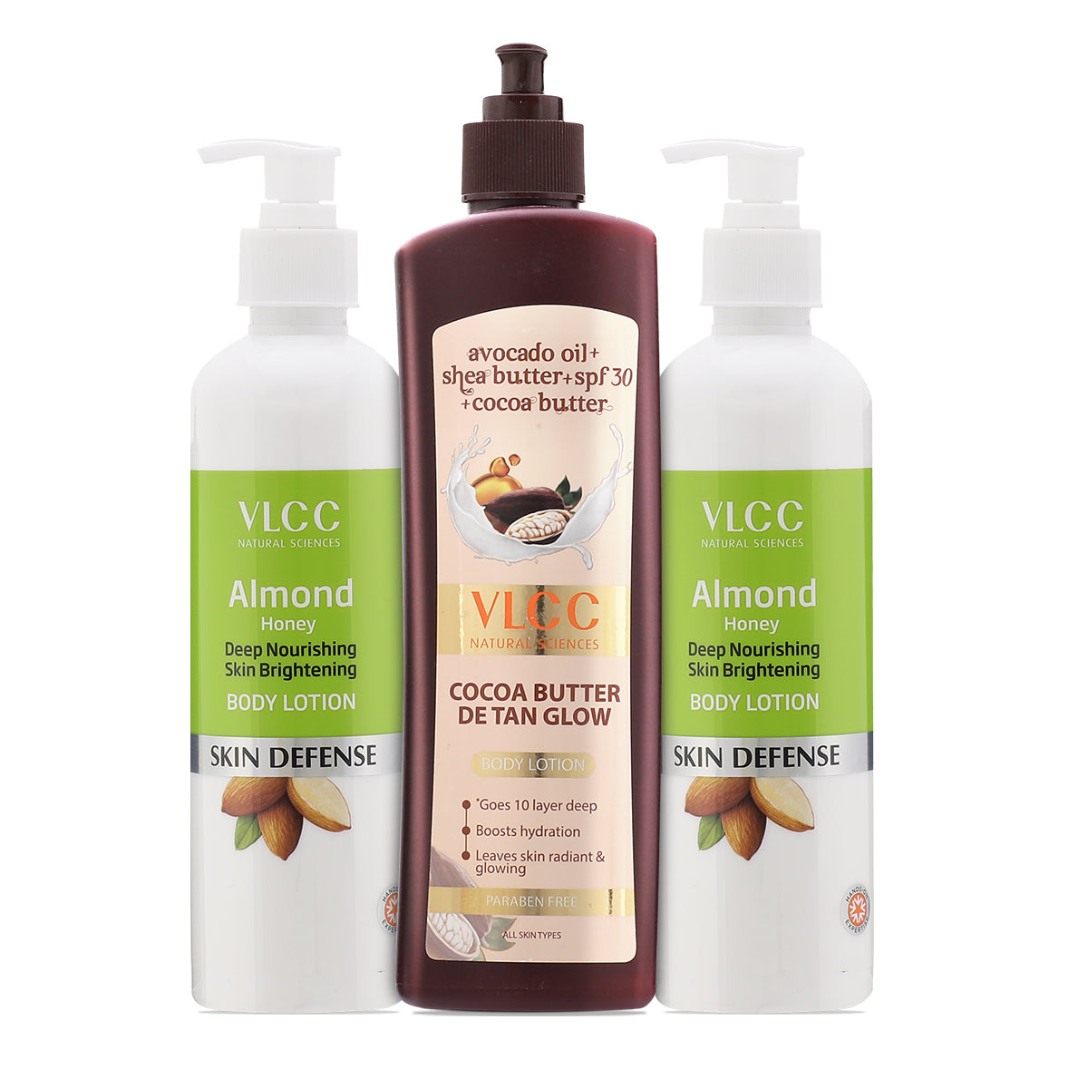 VLCC Cocoa Butter De-tan Glow SPF 30 PA+++ and Almond Honey Skin Brightening Body Lotion - Buy from Indicrest