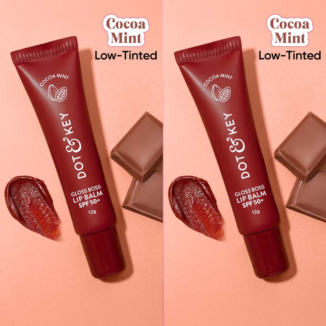 Dot & Key SPF 50+ Vitamin C + E Brightening Lip Balm - Pack of 2, (Cocoa Nude)