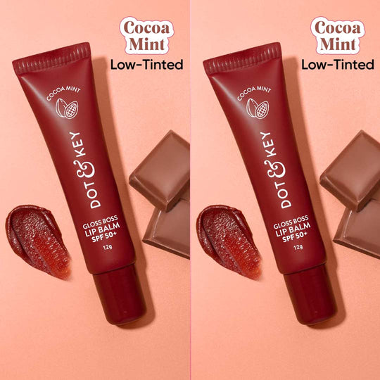 Dot & Key SPF 50+ Vitamin C + E Brightening Lip Balm - Pack of 2, (Cocoa Nude) Buy at Indicrest