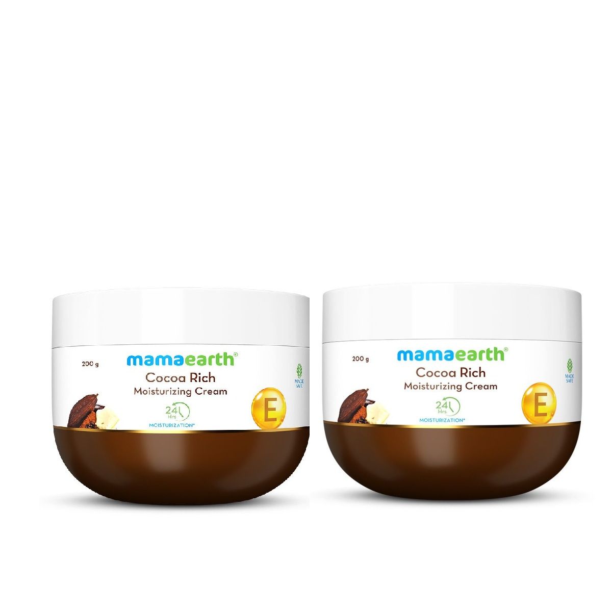 Mamaearth Cocoa Rich Moisturizer with Cocoa Butter & Vitamin E for Deep Nourishment, Pack of 2 X 200g - Buy from Indicrest