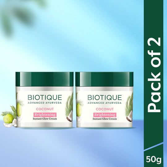 Biotique Pack of 2 coconut brightening cream - Buy from Indicrest