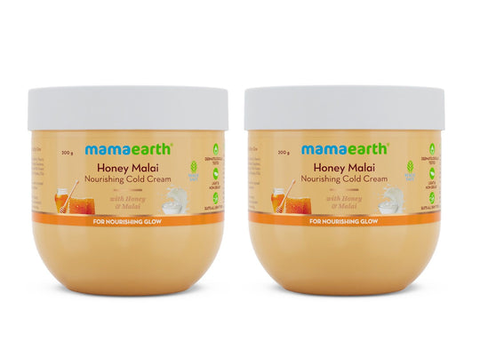 Mamaearth Honey Malai Cold Cream with Honey & Malai For Nourishing Glow, Pack of 2 X 200g - Buy from Indicrest
