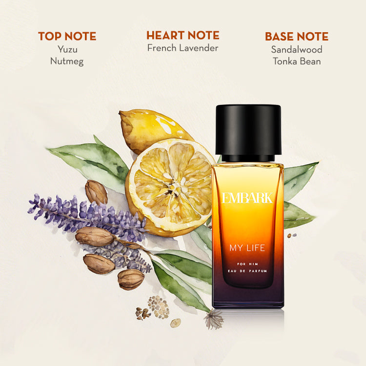 Embark Perfumes 3-Piece Giftset - My Life For Him GIFT SET FOR MEN, Combo
