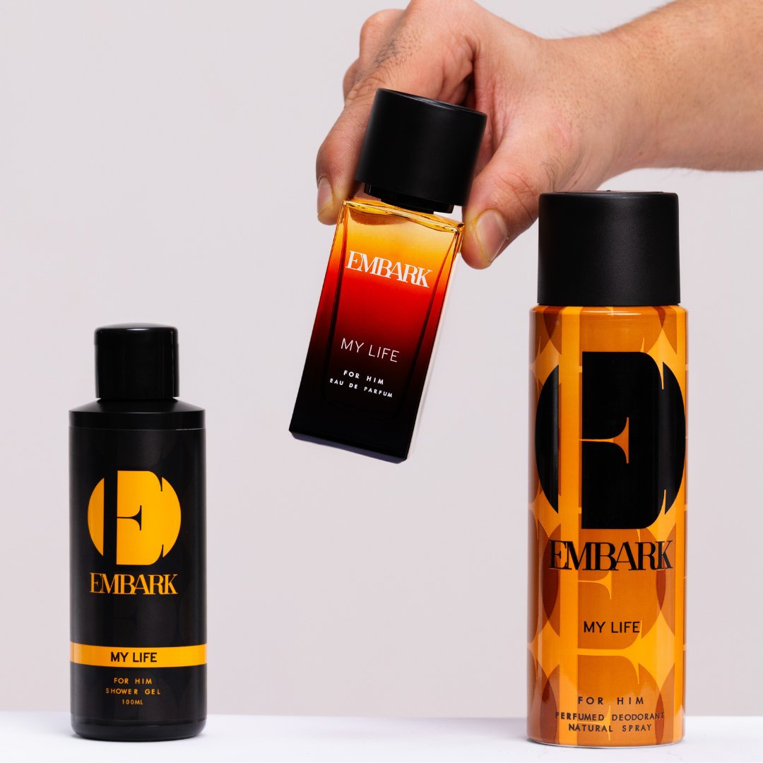 Embark Perfumes 3-Piece Giftset - My Life For Him GIFT SET FOR MEN, Combo