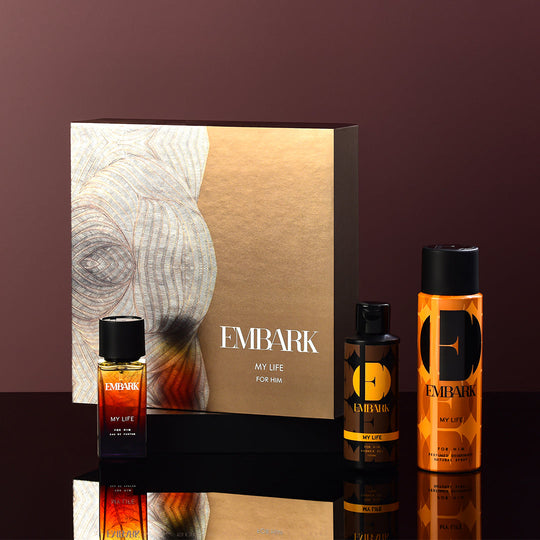 Embark Perfumes 3-Piece Giftset - My Life For Him GIFT SET FOR MEN, Combo