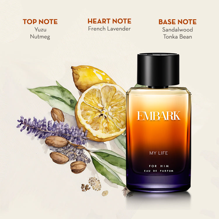 Embark Perfumes 5-Piece Giftset - My Life For Him GIFT SET FOR MEN, Combo