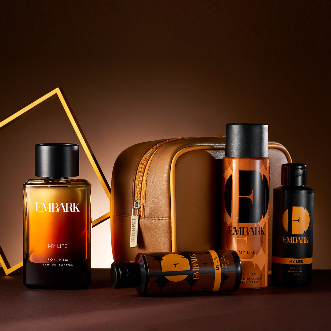 Embark Perfumes 5-Piece Giftset - My Life For Him GIFT SET FOR MEN, Combo