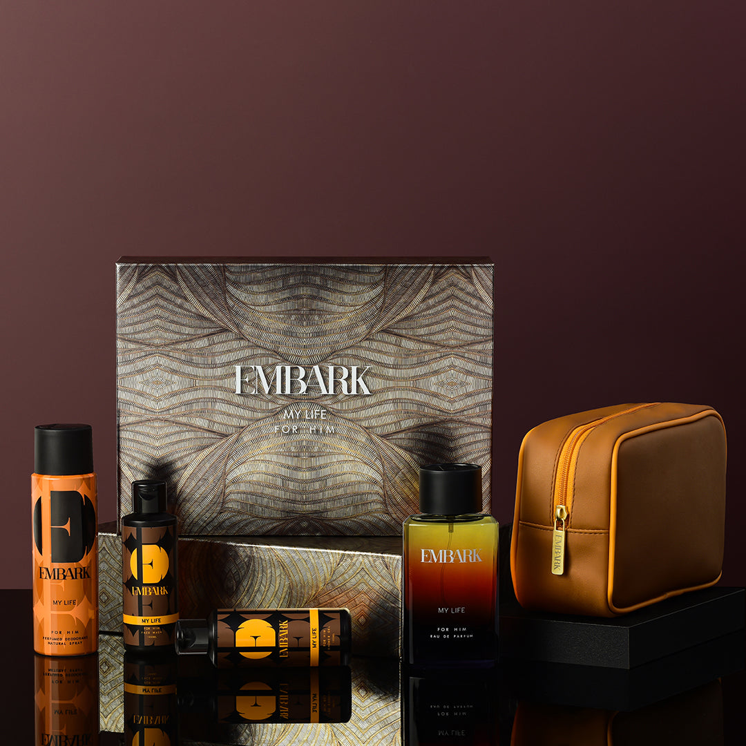Embark Perfumes 5-Piece Giftset - My Life For Him GIFT SET FOR MEN, Combo