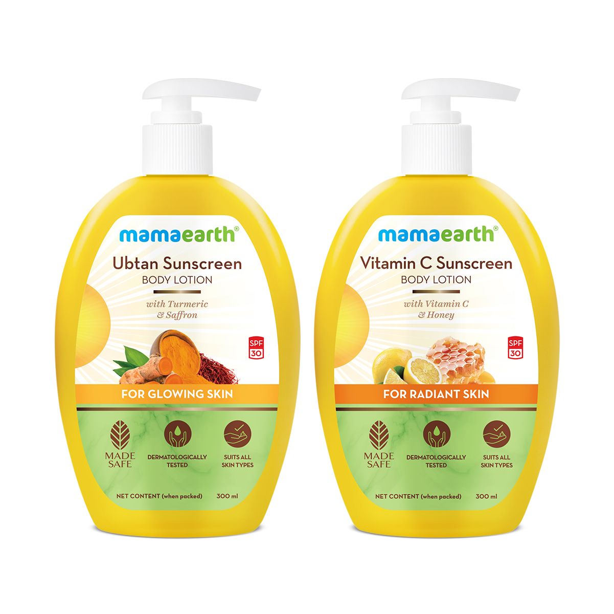 Mamaearth Sunscreen Body Lotion Combo, 2 X 300ml - Buy from Indicrest