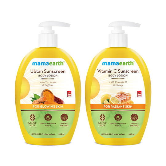 Mamaearth Sunscreen Body Lotion Combo, 2 X 300ml - Buy from Indicrest