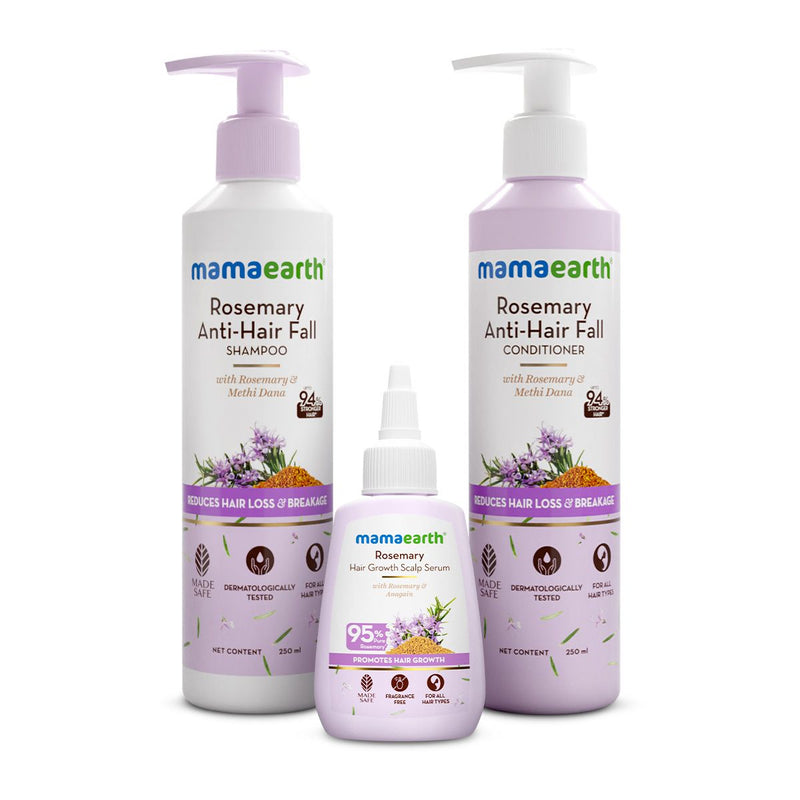 Mamaearth Rosemary Hair Growth Boosting Combo, 250ml + 250ml + 50ml - Buy from Indicrest