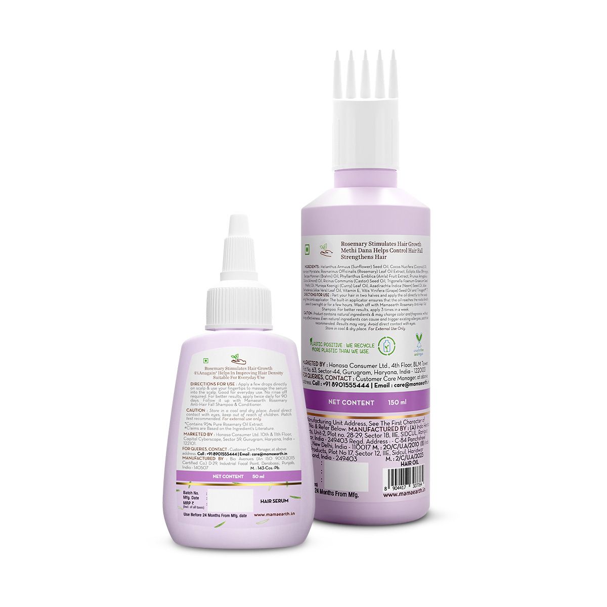Mamaearth Rosemary Hair Growth & Nourishment Combo, 150ml + 50ml - Image 2 - Buy from Indicrest