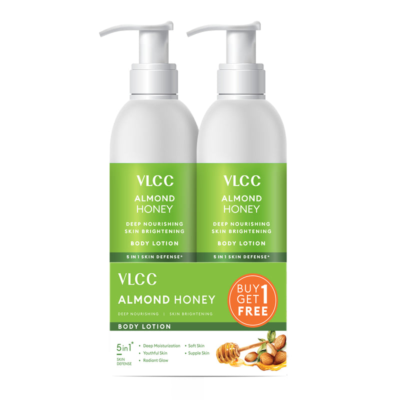 VLCC Almond Honey Deep Nourishing and Skin Brightening Body Lotion - 700 ml - Buy One Get One - Buy from Indicrest