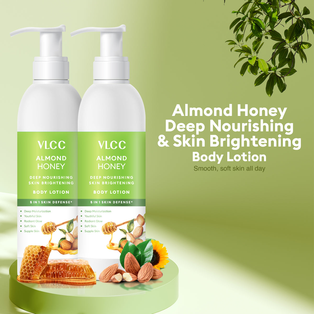 VLCC Almond Honey Deep Nourishing and Skin Brightening Body Lotion - 700 ml - Buy One Get One - Image 3 - Buy from Indicrest