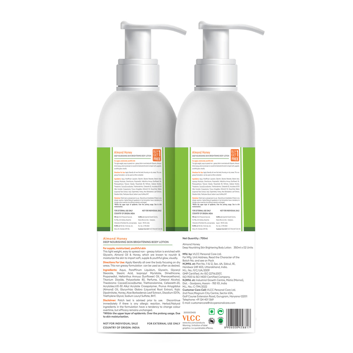 VLCC Almond Honey Deep Nourishing and Skin Brightening Body Lotion - 700 ml - Buy One Get One - Image 6 - Buy from Indicrest
