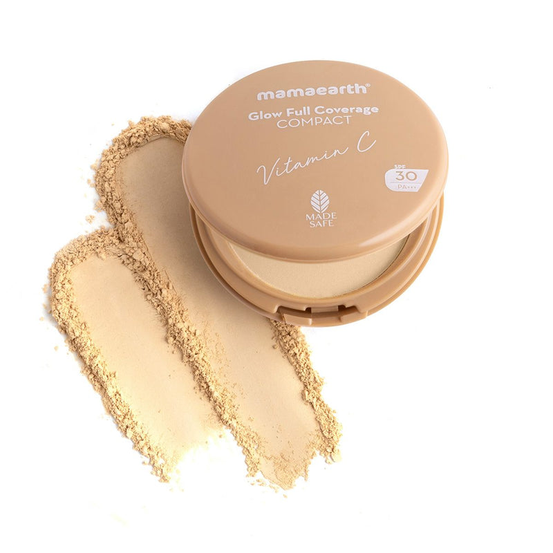 Mamaearth Glow Full Coverage Compact With SPF 30, 9g | Crme Glow - Buy from Indicrest
