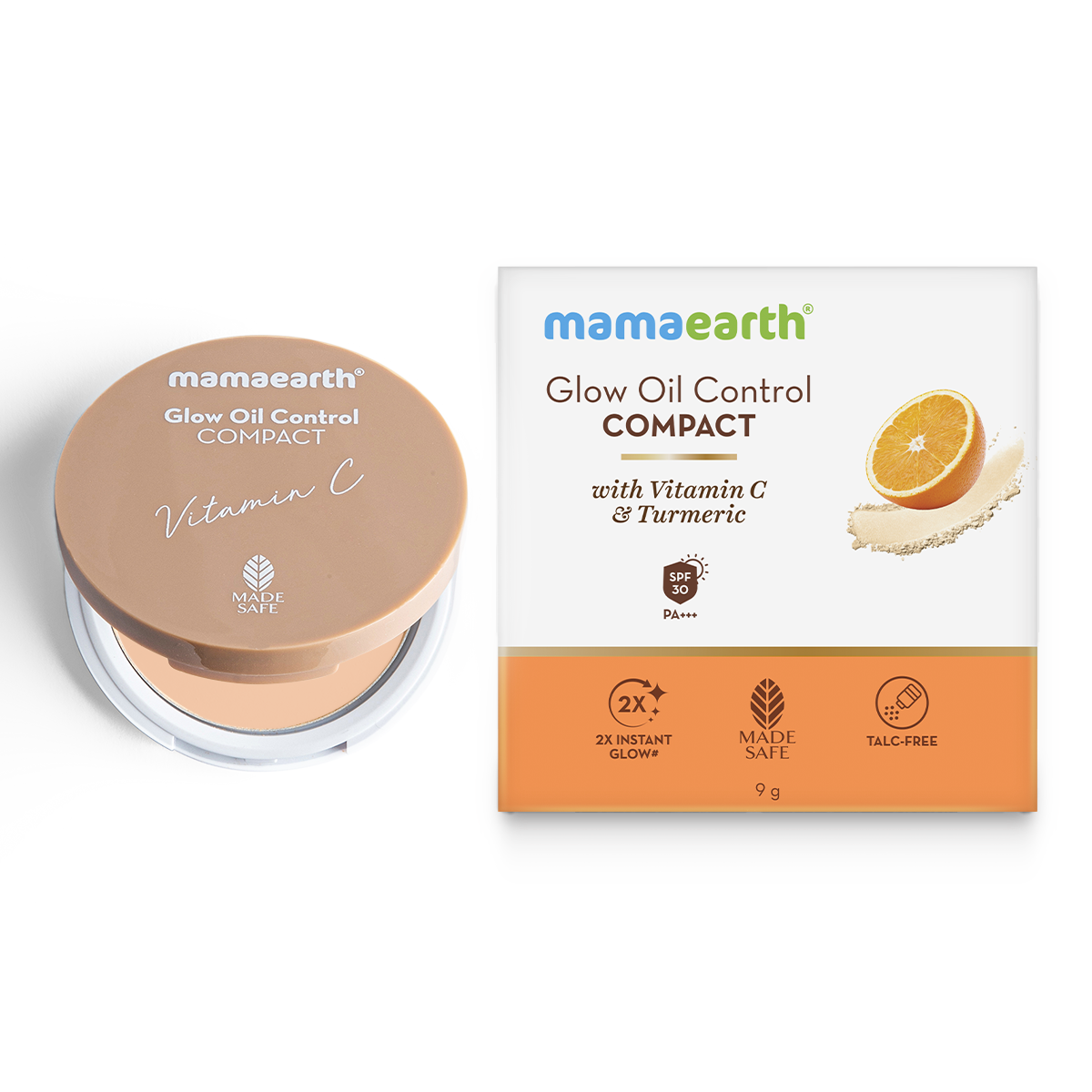 Mamaearth Glow Oil Control Compact With SPF 30, 9g | Creme Glow - Image 7 - Buy from Indicrest