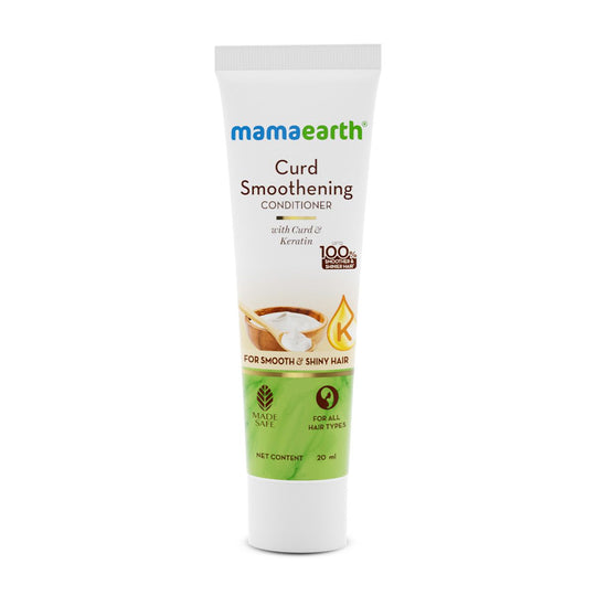 Mamaearth Curd Smoothening Conditioner with Curd & Keratin for Smooth & Shiny Hair 20ml - Buy from Indicrest