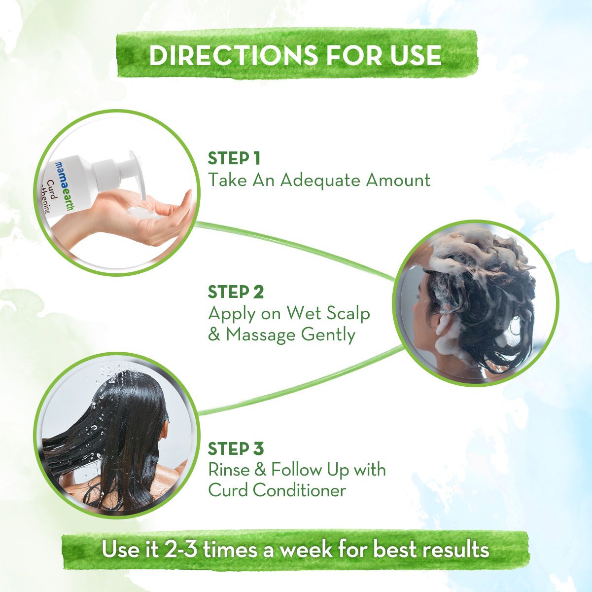 Mamaearth Curd Smoothening Shampoo with Curd & Keratin for Smooth & Shiny Hair, 250 ml - Image 3 - Buy from Indicrest